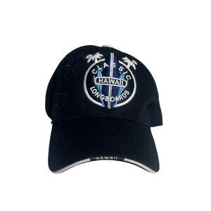 Chelona Classic Hawaii Longboards Baseball Cap Black Adjustable Back